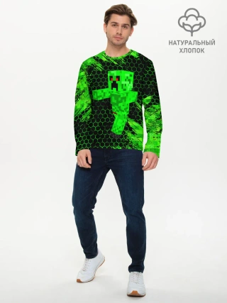 Мужской лонгслив базовый / MINECRAFT CREEPER