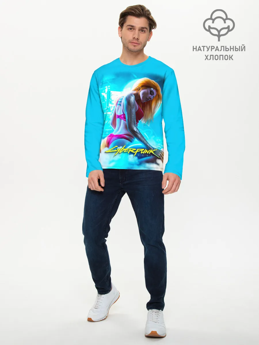 Мужской лонгслив базовый / CYBERPUNK 2077