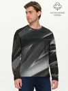 Мужской лонгслив базовый / GEOMETRY STRIPES GLITCH