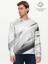 Мужской лонгслив базовый / GEOMETRY STRIPES WHITE