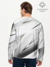 Мужской лонгслив базовый / GEOMETRY STRIPES WHITE