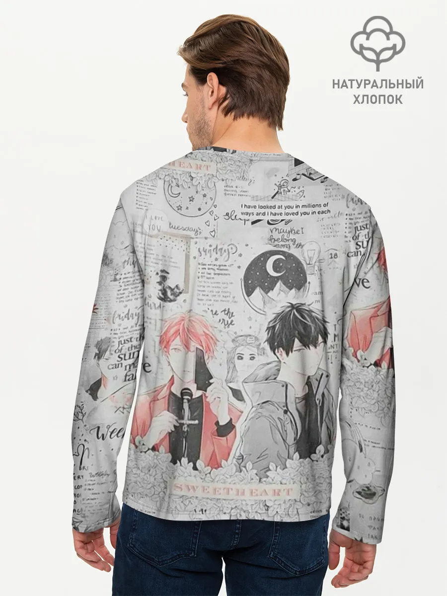 Мужской лонгслив базовый / Сато и Рицу