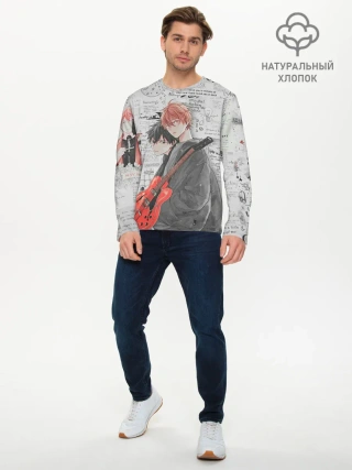 Мужской лонгслив базовый / Сато и Рицу