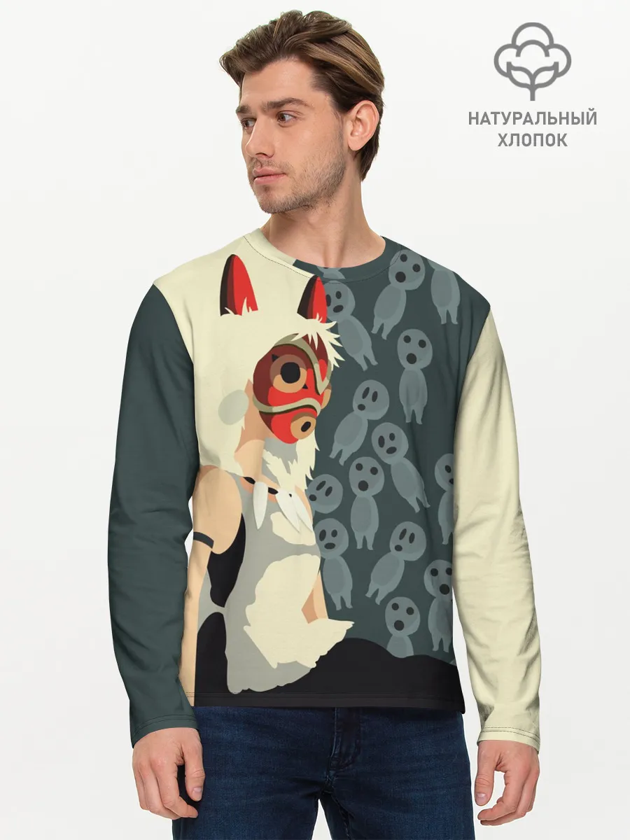 Мужской лонгслив базовый / Принцесса Мононоке