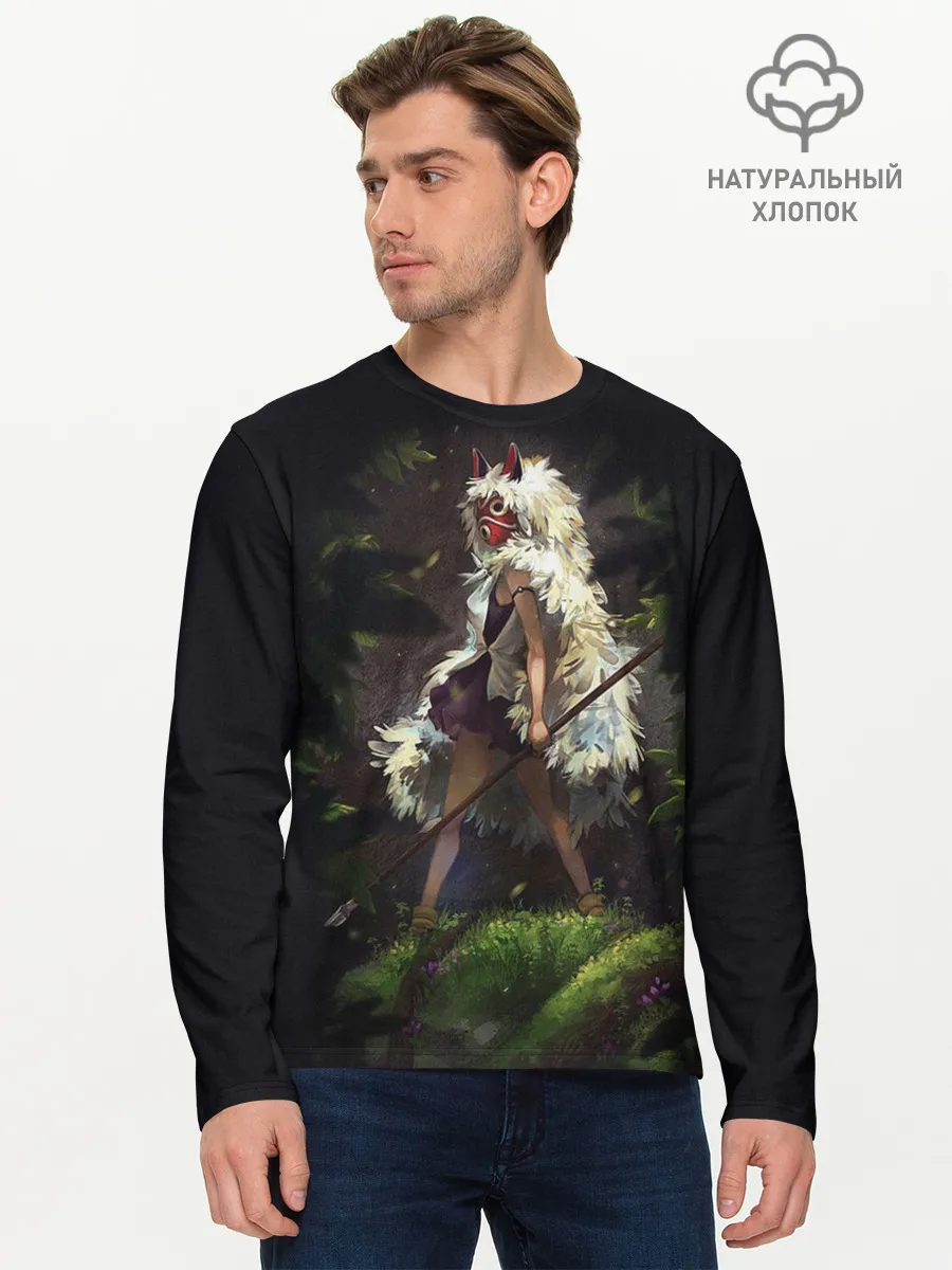 Мужской лонгслив базовый / Принцесса Мононоке