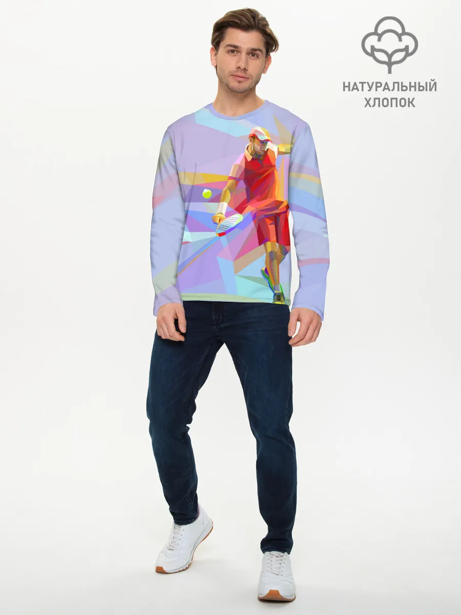 Мужской лонгслив базовый / Абстракция