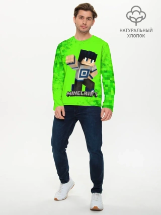 Мужской лонгслив базовый / MINECRAFT