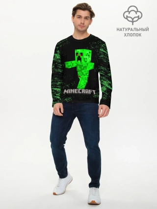 Мужской лонгслив базовый / MINECRAFT CREEPER