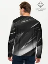 Мужской лонгслив базовый / GEOMETRY STRIPES BLACK & WHITE