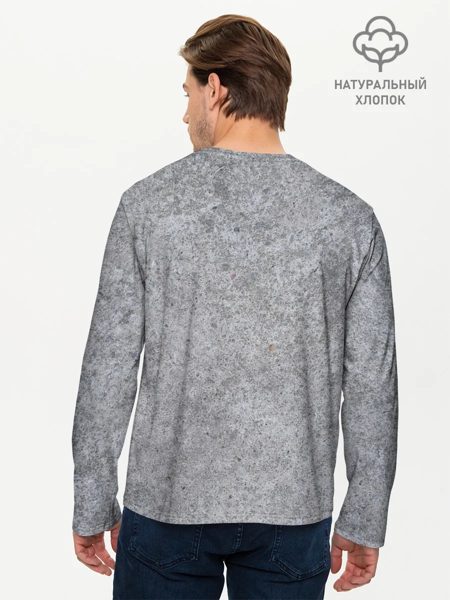 Мужской лонгслив базовый / Серый бетон