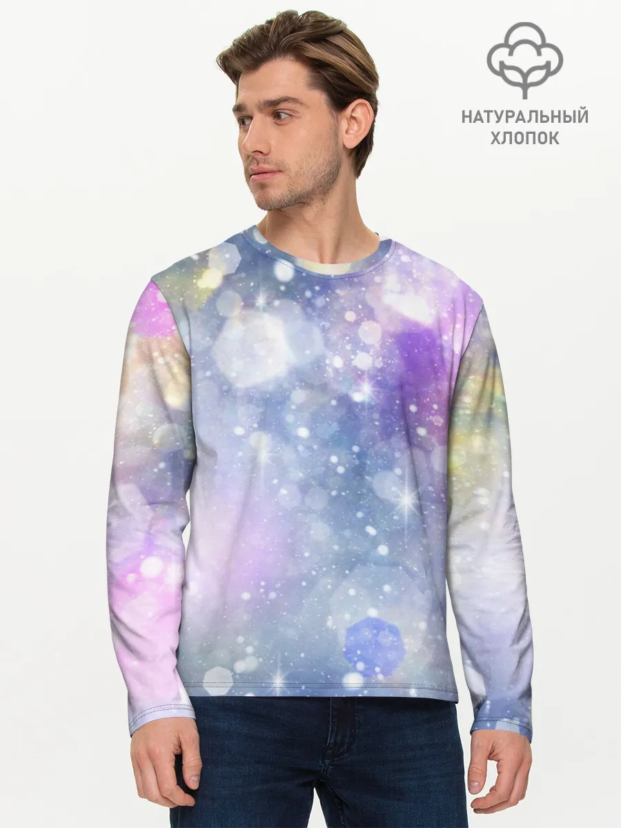 Мужской лонгслив базовый / Звездное небо