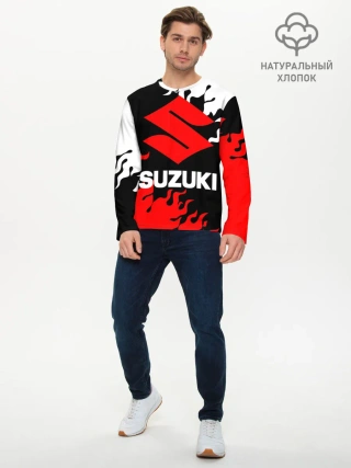 Мужской лонгслив базовый / SUZUKI