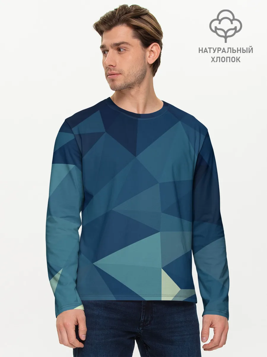 Мужской лонгслив базовый / DARK BLUE