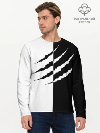 Мужской лонгслив базовый / След зверя