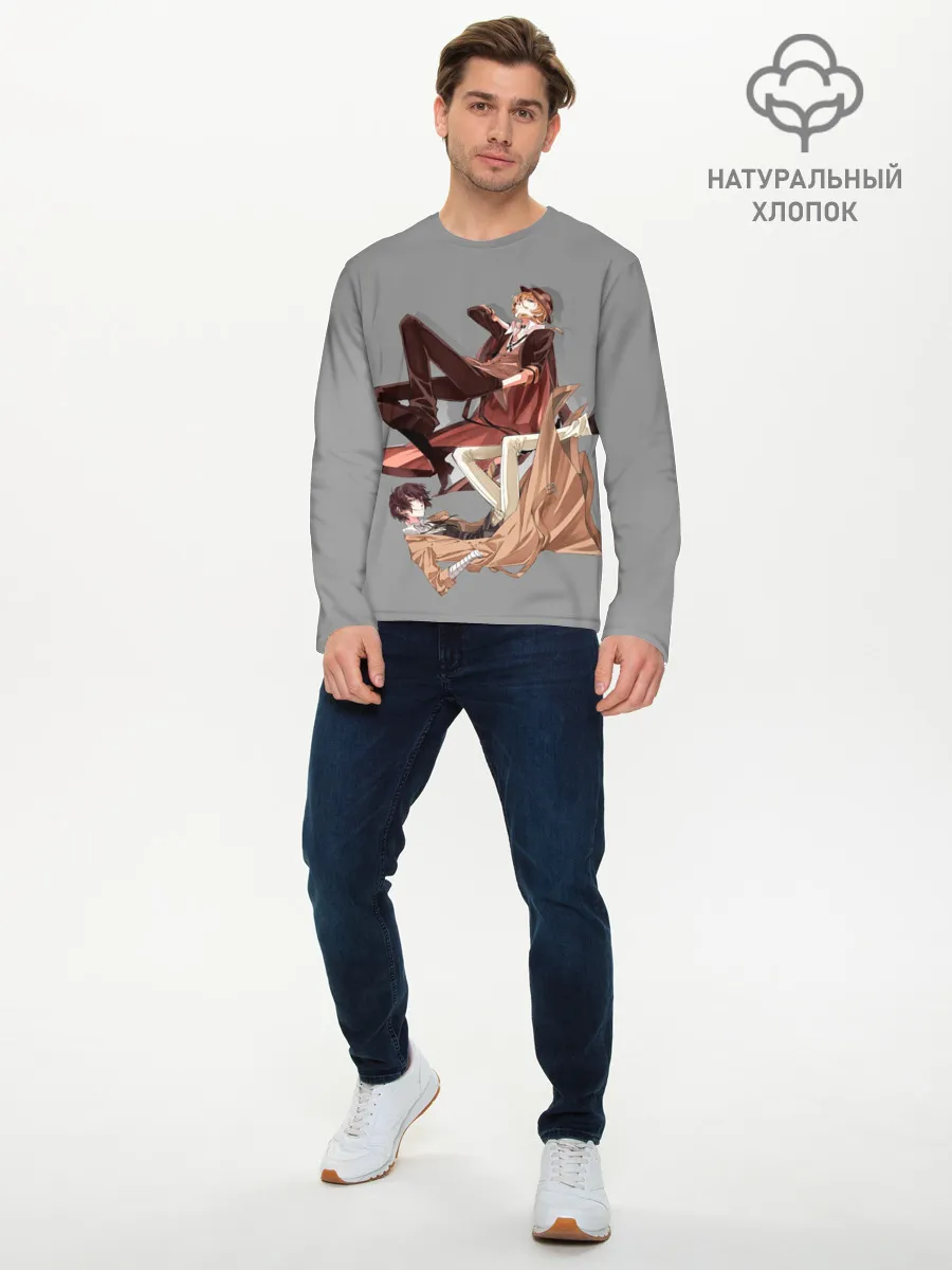 Мужской лонгслив базовый / Дазай и Чуя