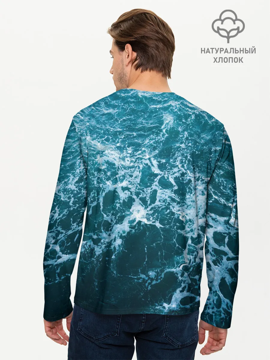 Мужской лонгслив базовый / Водная гладь
