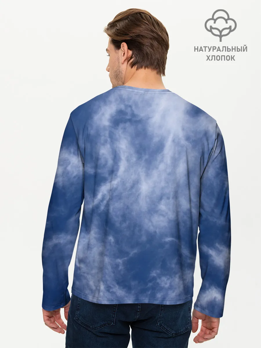 Мужской лонгслив базовый / Облака в небе