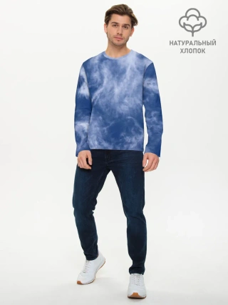 Мужской лонгслив базовый / Облака в небе