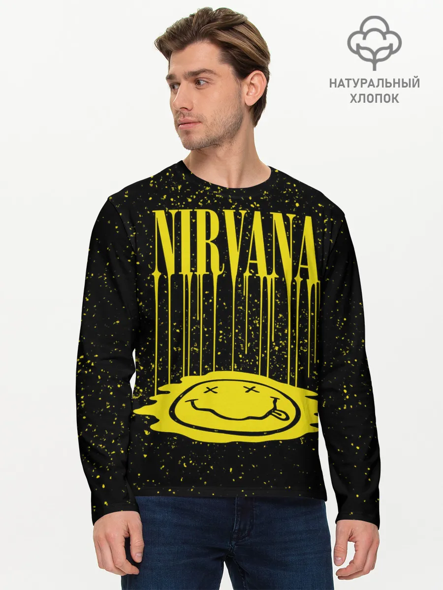 Мужской лонгслив базовый / Nirvana