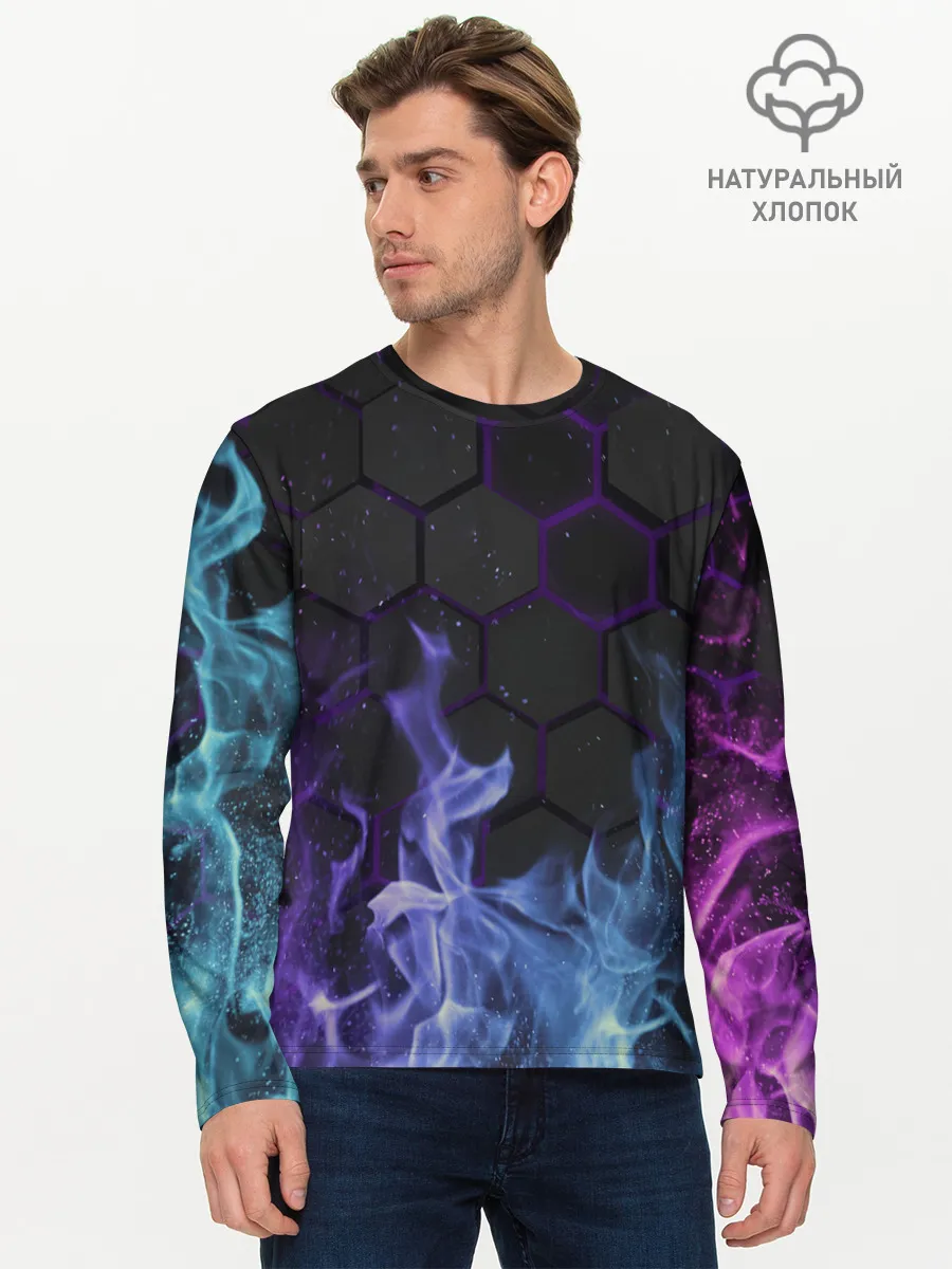 Мужской лонгслив базовый / Fire