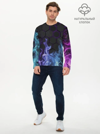 Мужской лонгслив базовый / Fire