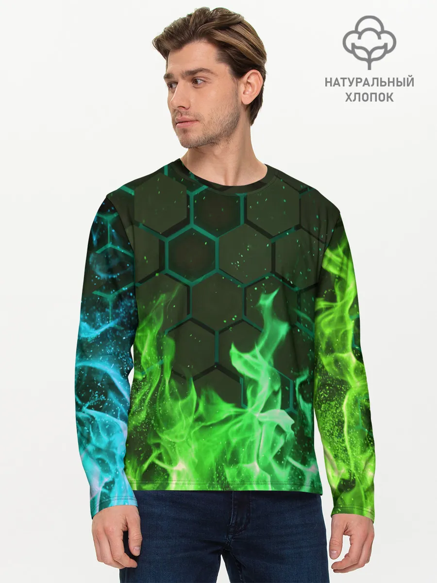 Мужской лонгслив базовый / Fire