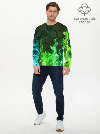 Мужской лонгслив базовый / Fire