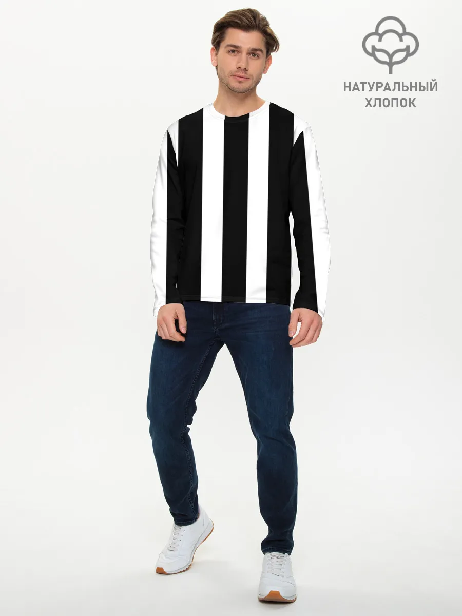 Мужской лонгслив базовый / Полоска