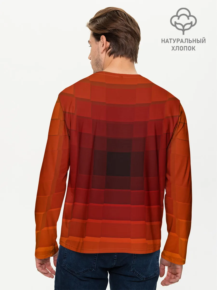 Мужской лонгслив базовый / оптическая иллюзия
