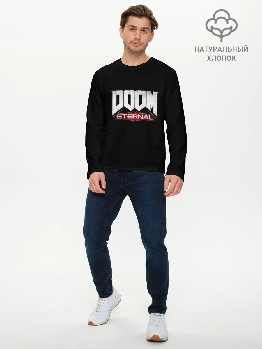 Мужской лонгслив базовый / Logo+