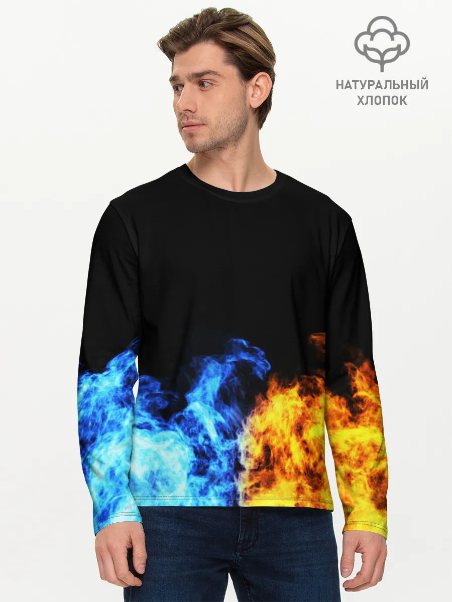 Мужской лонгслив базовый / БИТВА ОГНЕЙ