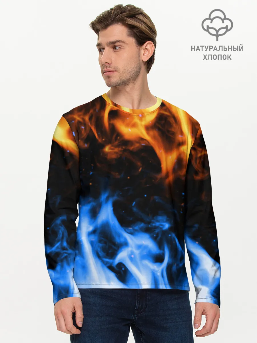 Мужской лонгслив базовый / БИТВА ОГНЕЙ