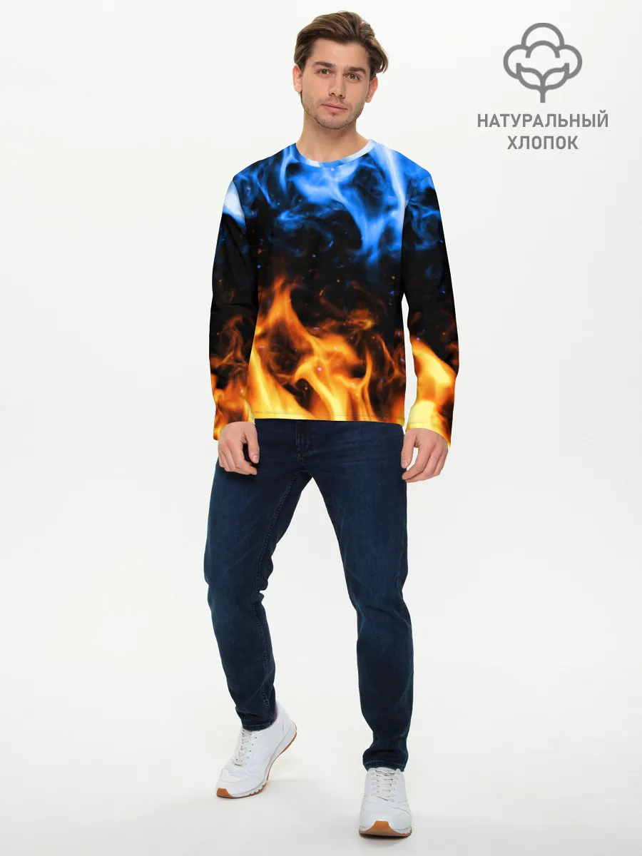 Мужской лонгслив базовый / БИТВА ОГНЕЙ