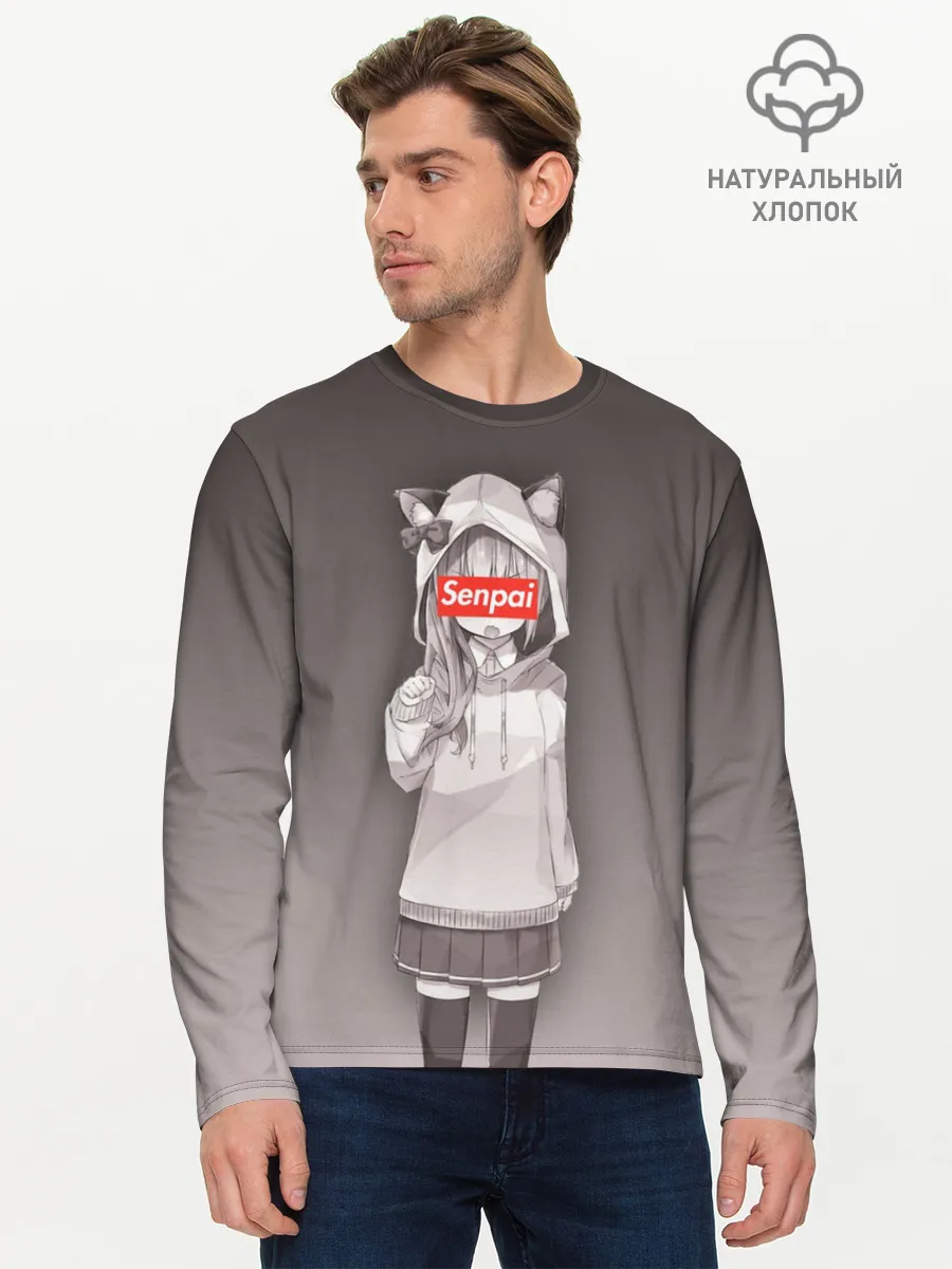 Мужской лонгслив базовый / Senpai,
