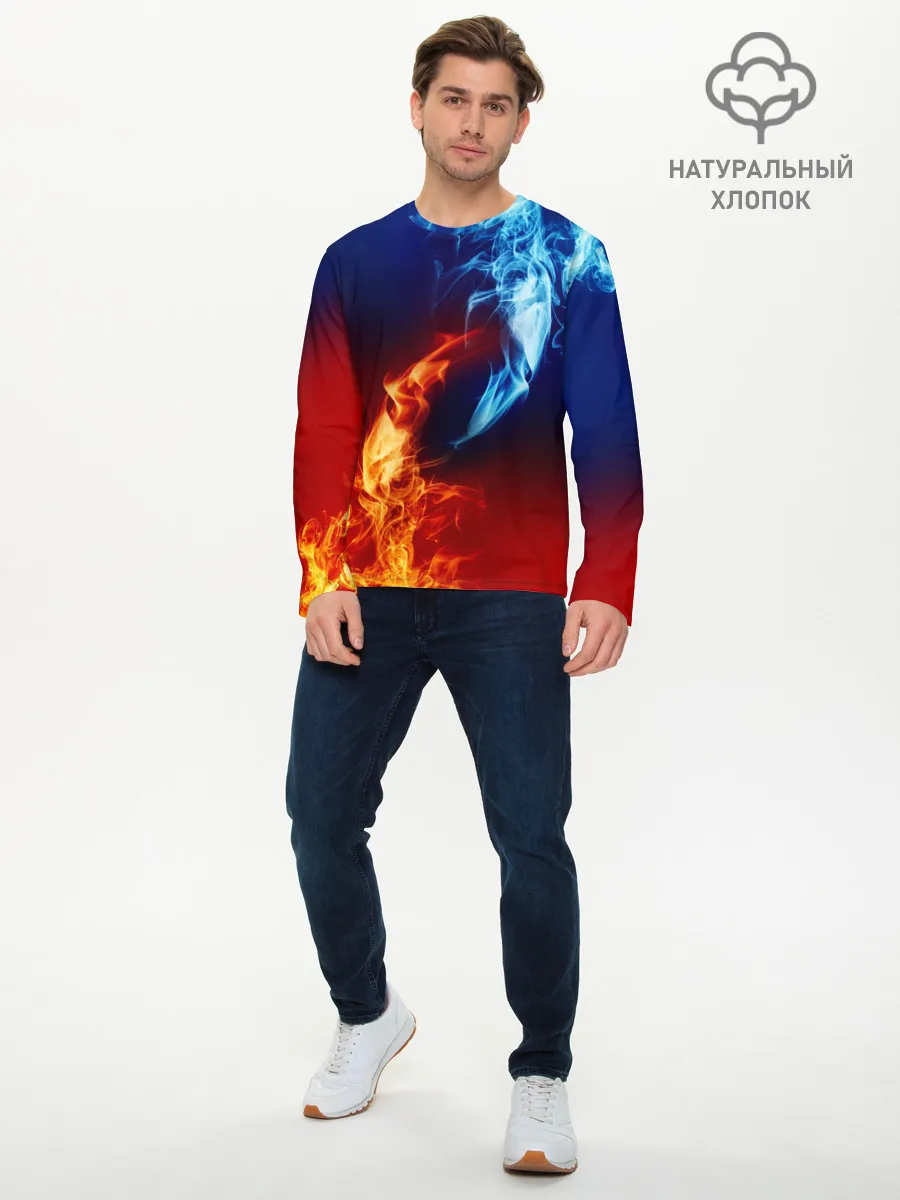 Мужской лонгслив базовый / БИТВА ОГНЕЙ