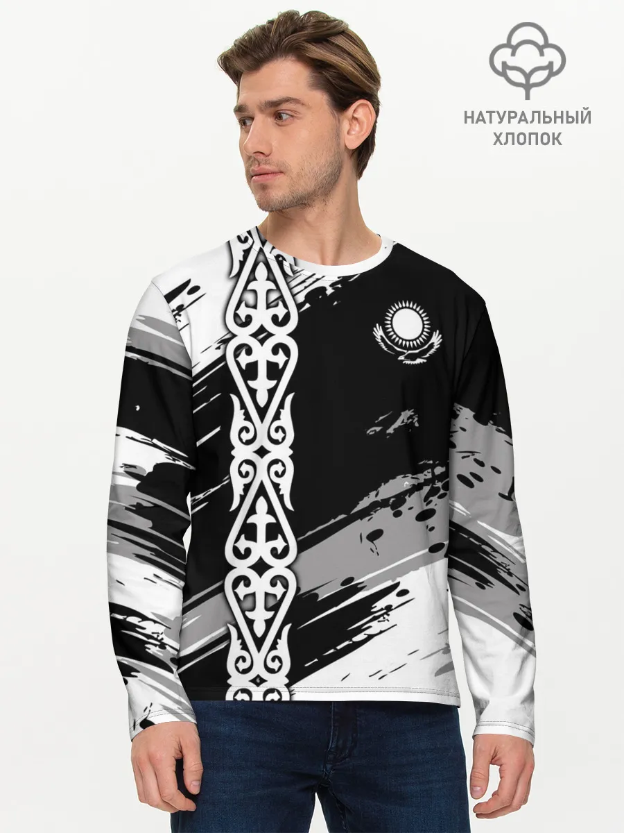 Мужской лонгслив базовый / Форма Казахстан
