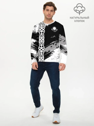 Мужской лонгслив базовый / Форма Казахстан