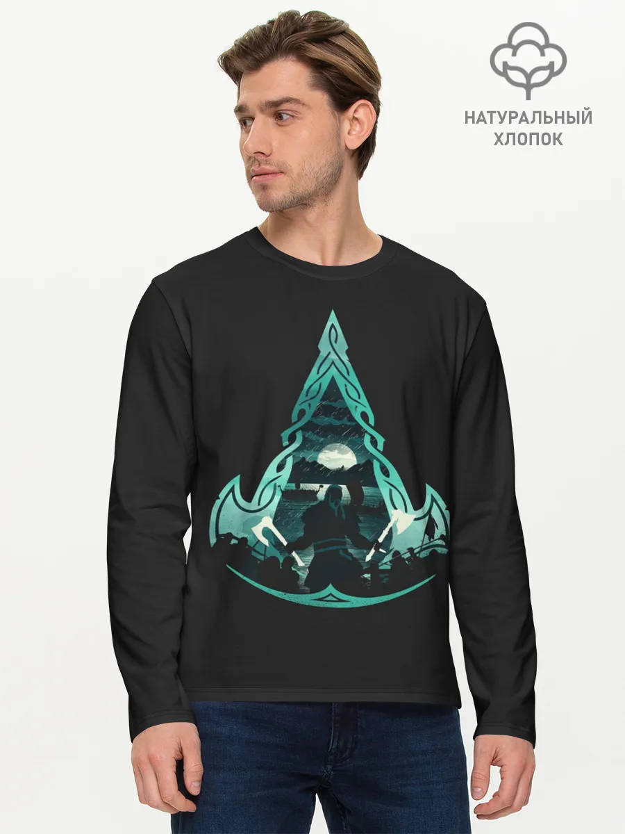 Мужской лонгслив базовый / Assassins Creed Valhalla
