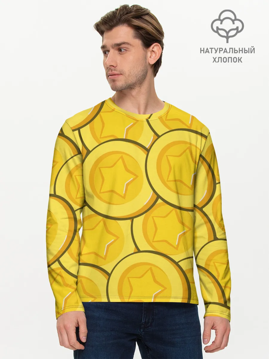 Мужской лонгслив базовый / МОНЕТКИ