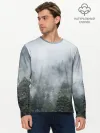 Мужской лонгслив базовый / Туманный лес