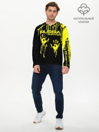 Мужской лонгслив базовый / Russia survivor