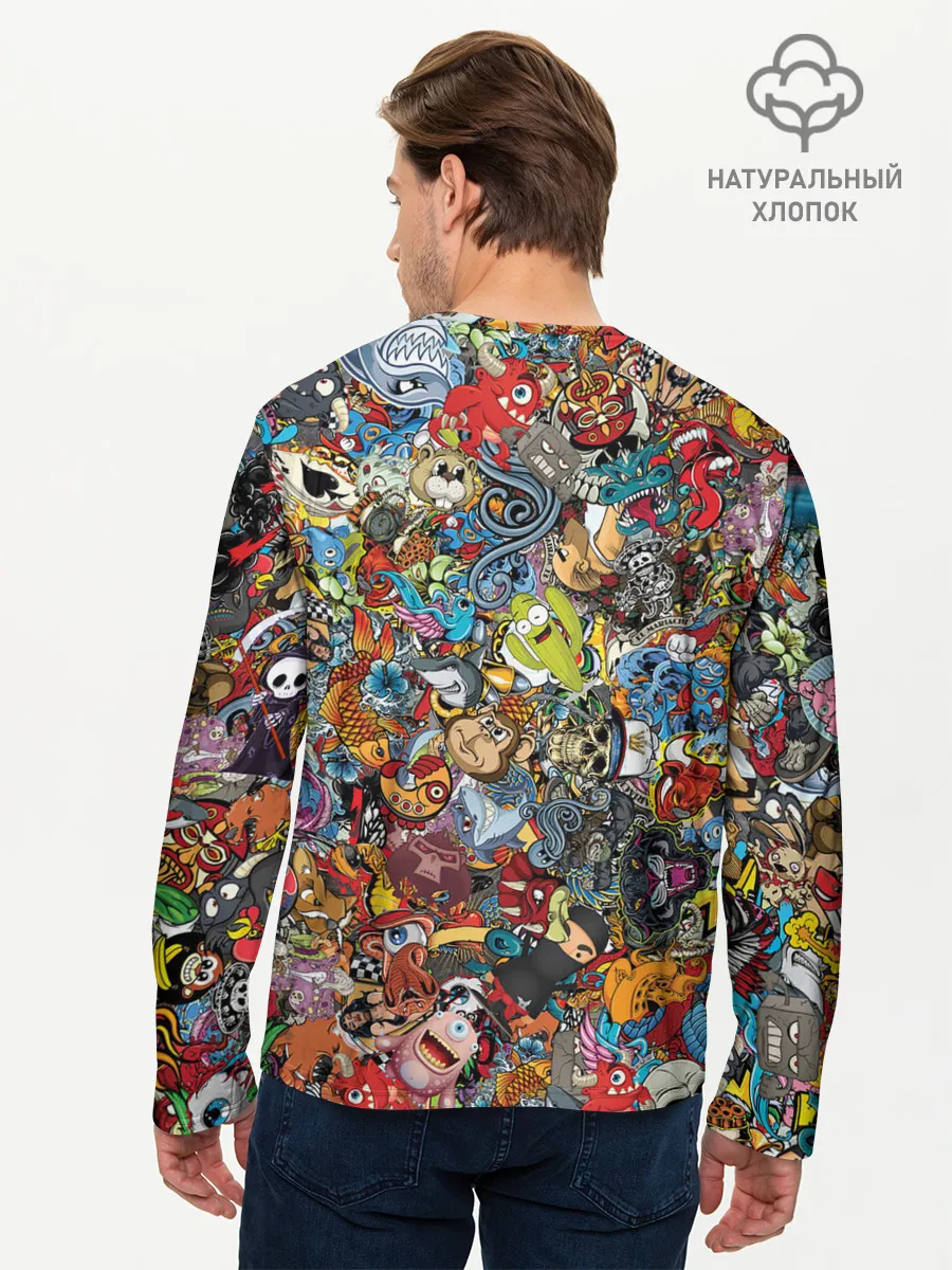 Мужской лонгслив базовый / Стикеры