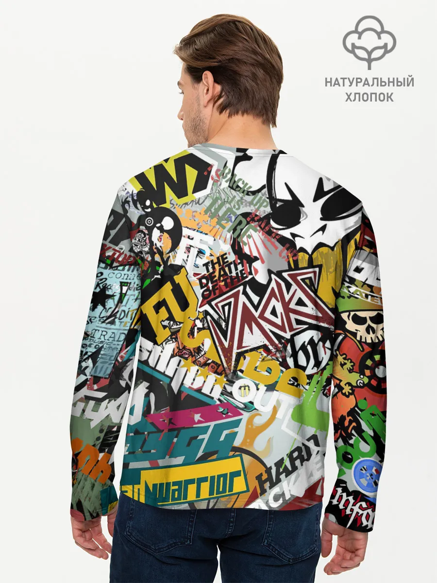 Мужской лонгслив базовый / Стикеры