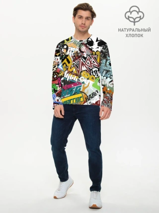 Мужской лонгслив базовый / Стикеры