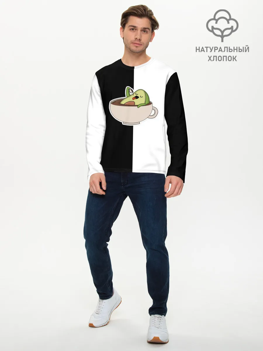 Мужской лонгслив базовый / авокадо