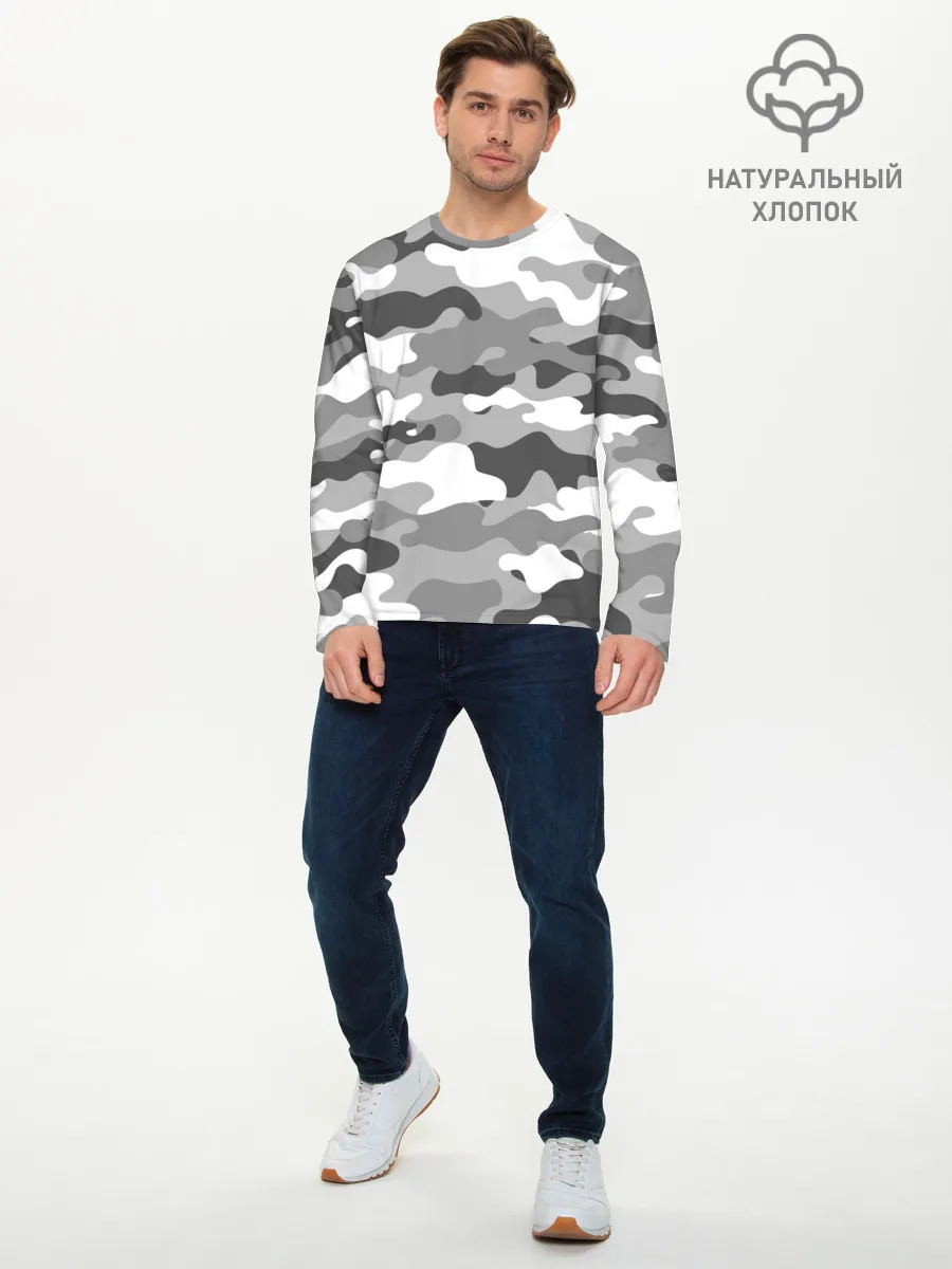 Мужской лонгслив базовый / МИЛИТАРИ