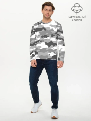 Мужской лонгслив базовый / МИЛИТАРИ