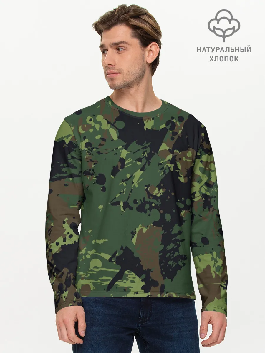 Мужской лонгслив базовый / МИЛИТАРИ