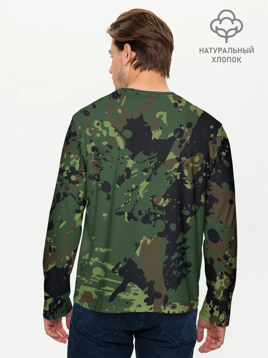 Мужской лонгслив базовый / МИЛИТАРИ