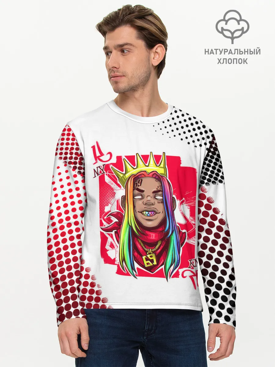 Мужской лонгслив базовый / 6ix9ine King Up